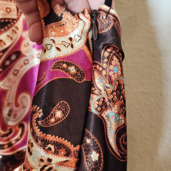 NWT Lane Bryant Satin Embellishments Paisley Halter Babydoll Top Size 22 2X/3X - Picture 14 of 16